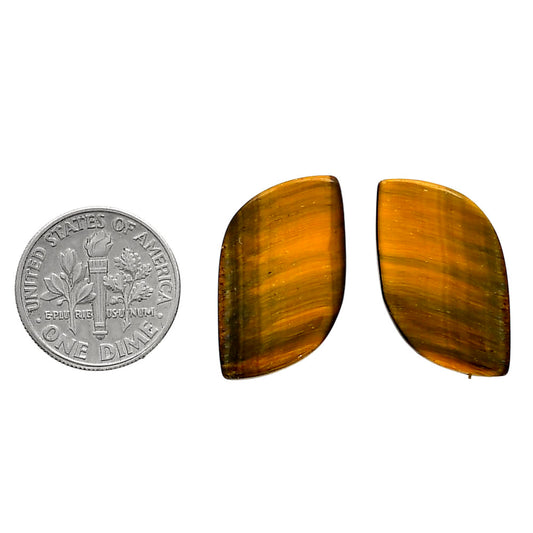 Blue Tiger Eye Pair 14x25x4 mm Fancy Shape Polished Gemstone LS17-04206