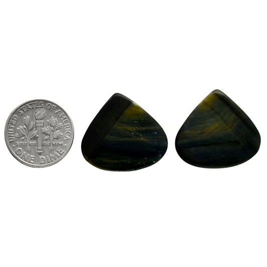 Blue Tiger Eye Pair 20.5x22.2x4 mm Heart Shape Polished Gemstone LS17-04211