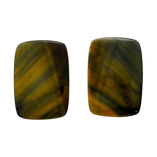 Blue Tiger Eye Pair 14.8x21.2x4 mm Cushion Shape Polished Gemstone LS17-04212