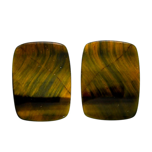 Blue Tiger Eye Pair 18.2x24.6x4 mm Cushion Shape Polished Gemstone LS17-04213