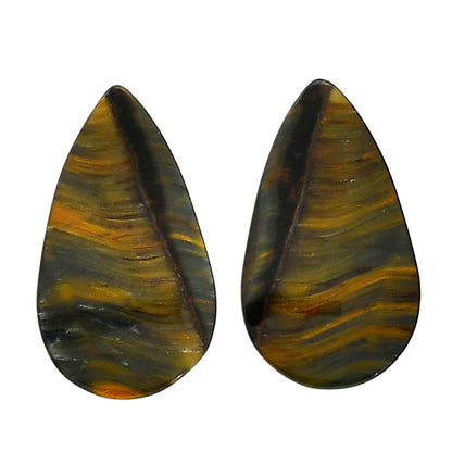 Blue Tiger Eye Pair 15.7x27.2x4 mm Pear Shape Polished Gemstone LS17-04223