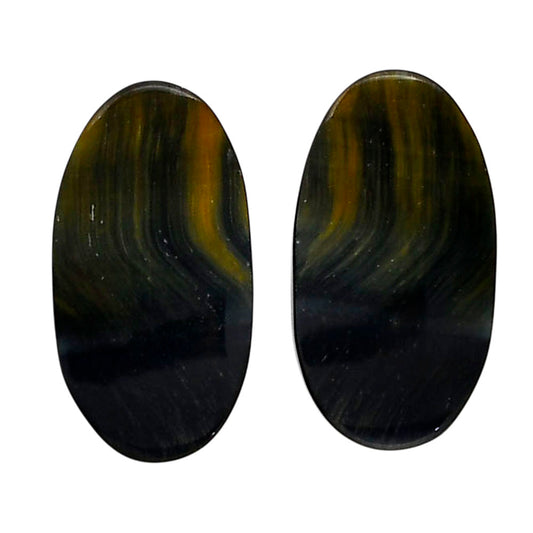 Blue Tiger Eye Pair 14.4x27.1x4.7 mm Pear Shape Polished Gemstone LS17-04226
