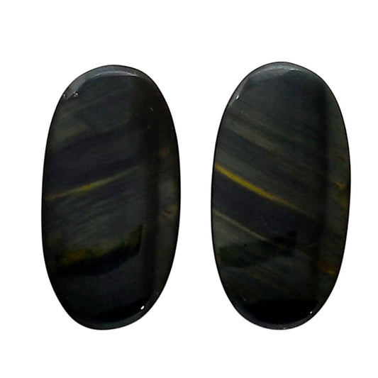 Blue Tiger Eye Pair 13x25x3.7 mm Oval Shape Polished Gemstone LS17-04227