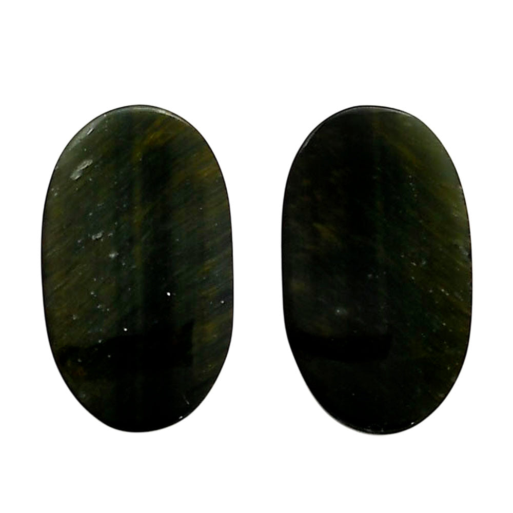 Blue Tiger Eye Pair 15.2x26x4.5 mm Oval Shape Polished Gemstone LS17-04231
