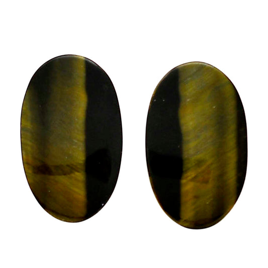 Blue Tiger Eye Pair 15x24.5x4.5 mm Oval Shape Polished Gemstone LS17-04232