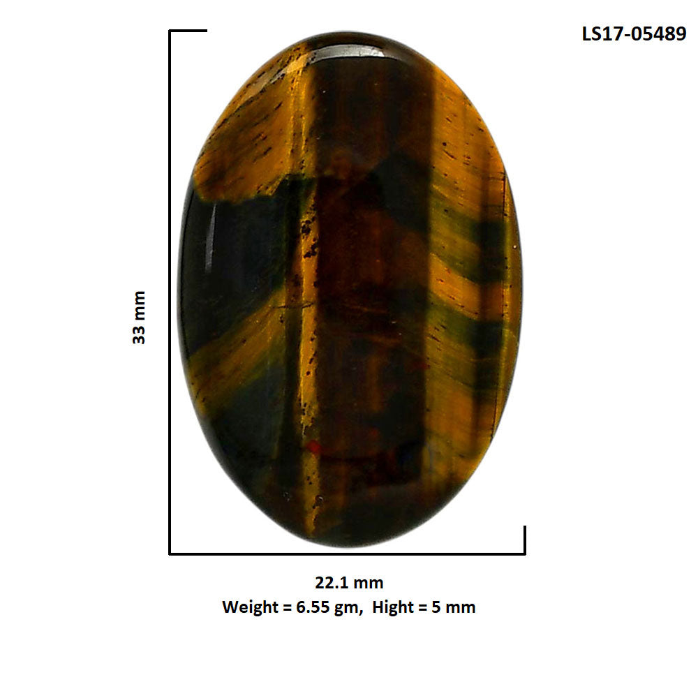 Blue Tiger Eye 22.1x33x5 mm Oval Shape Polished Gemstone LS17-05489