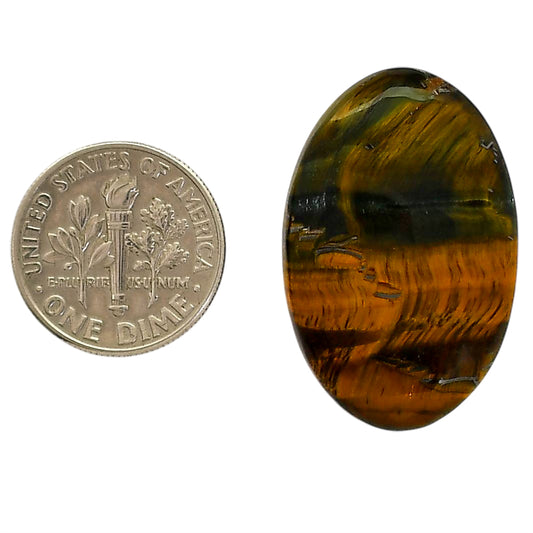 Blue Tiger Eye 19.6x30x5.4 mm Oval Shape Polished Gemstone LS17-05491