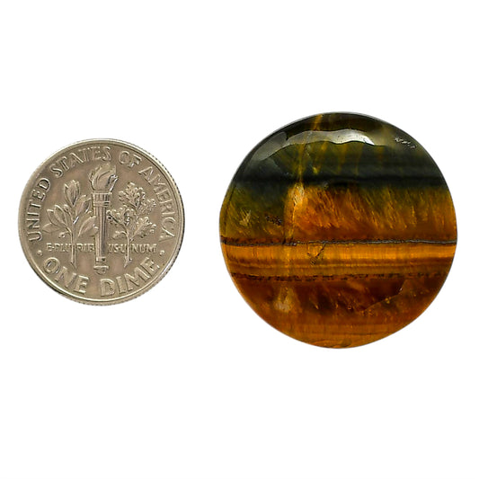 Blue Tiger Eye 25x25x6 mm Round Shape Polished Gemstone LS17-05495