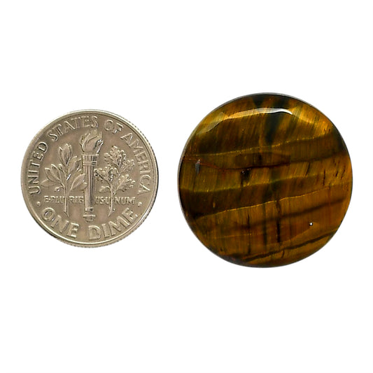 Blue Tiger Eye 22.5x22.5x5.5 mm Round Shape Polished Gemstone LS17-05496