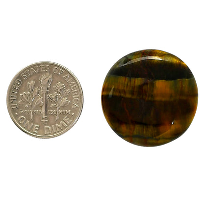 Blue Tiger Eye 22.5x22.5x5.5 mm Round Shape Polished Gemstone LS17-05497