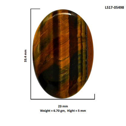 Blue Tiger Eye 23x33.4x5 mm Oval Shape Polished Gemstone LS17-05498
