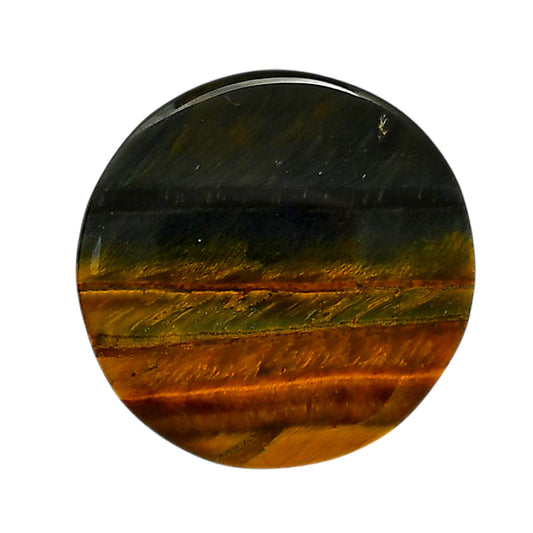Blue Tiger Eye 30.35x30.35x4.5 mm Round Shape Polished Gemstone LS17-05501