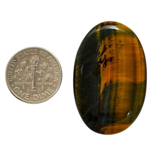 Blue Tiger Eye 23x35.31x6.3 mm Oval Shape Polished Gemstone LS17-05502