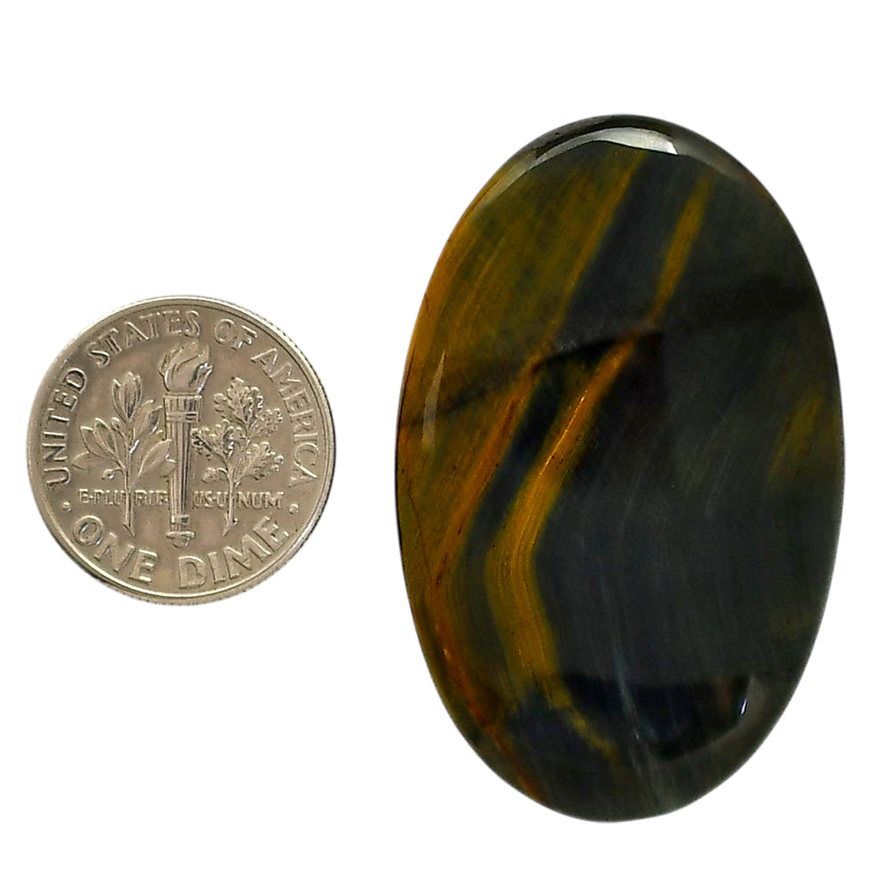 Blue Tiger Eye 25.85x40.6x5.7 mm Oval Shape Polished Gemstone LS17-05503