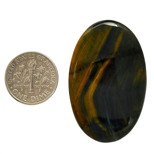 Blue Tiger Eye 25.85x40.6x5.7 mm Oval Shape Polished Gemstone LS17-05503