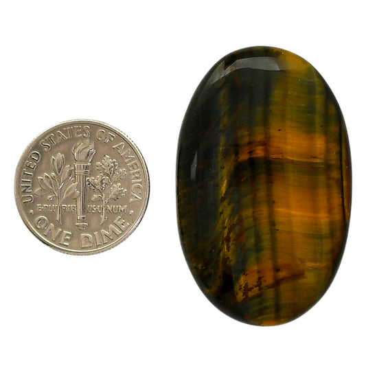Blue Tiger Eye 23x36.6x6 mm Oval Shape Polished Gemstone LS17-05505
