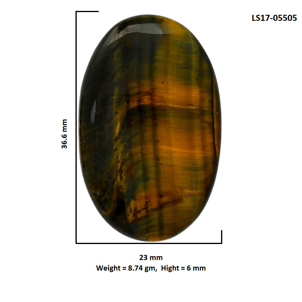 Blue Tiger Eye 23x36.6x6 mm Oval Shape Polished Gemstone LS17-05505