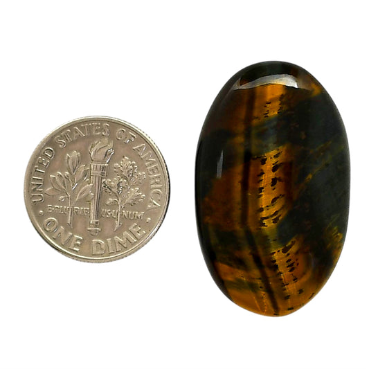 Blue Tiger Eye 19x30.9x6.5 mm Oval Shape Polished Gemstone LS17-05508