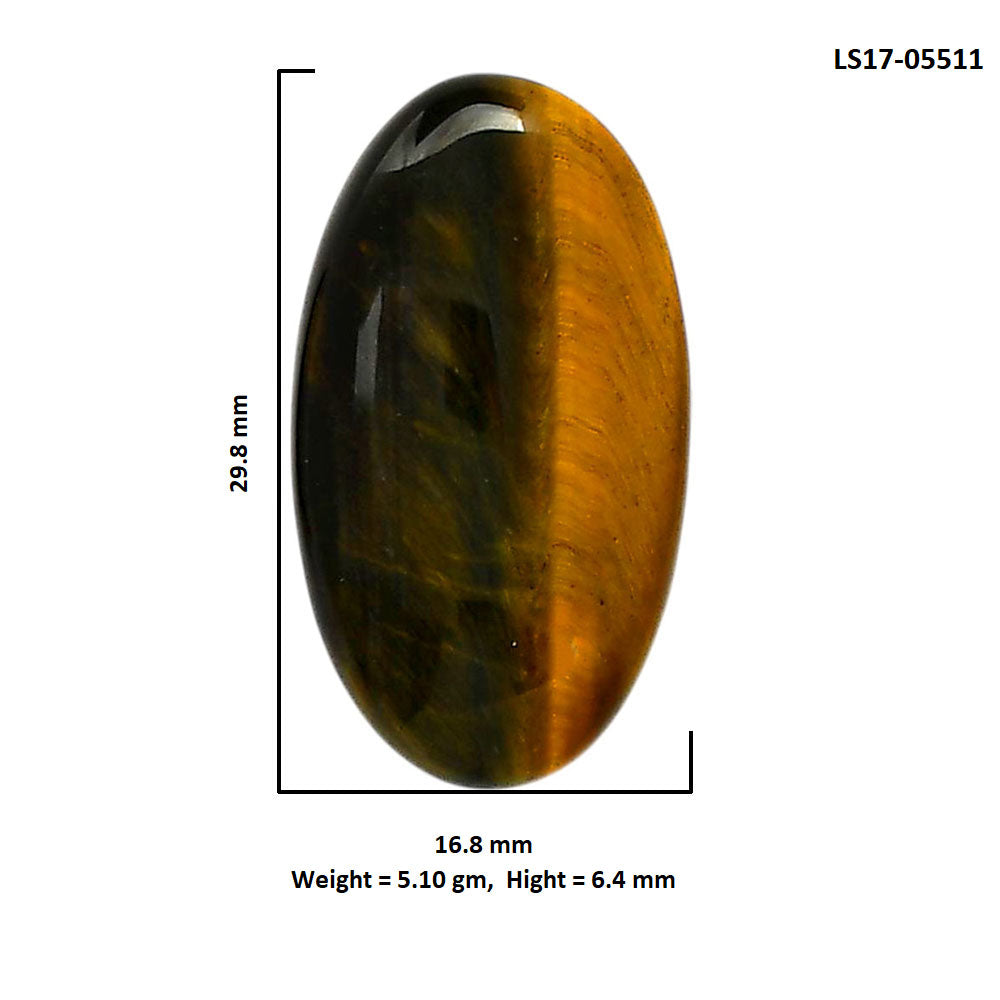 Blue Tiger Eye 16.8x29.8x6.4 mm Oval Shape Polished Gemstone LS17-05511