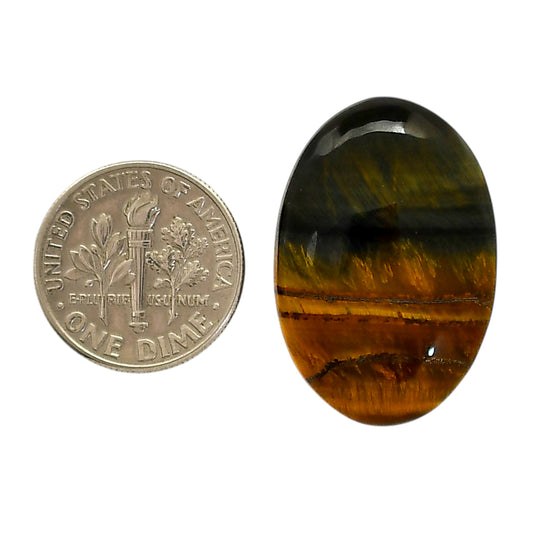 Blue Tiger Eye 18.8x27.6x6 mm Oval Shape Polished Gemstone LS17-05514