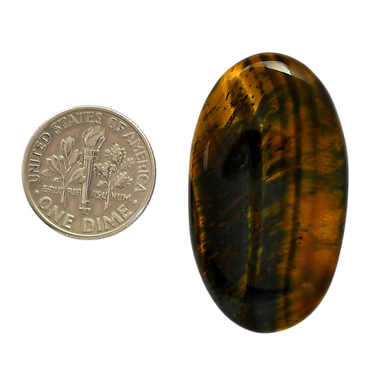 Blue Tiger Eye 21.1x37.1x5 mm Oval Shape Polished Gemstone LS17-05515