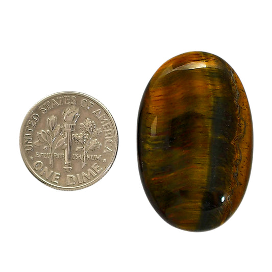 Blue Tiger Eye 21x32.4x6 mm Oval Shape Polished Gemstone LS17-05516