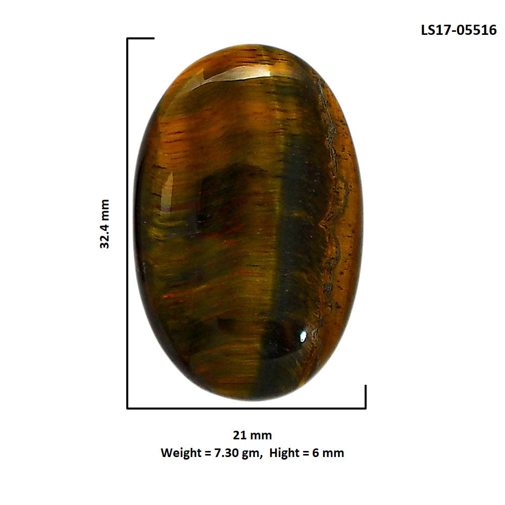 Blue Tiger Eye 21x32.4x6 mm Oval Shape Polished Gemstone LS17-05516