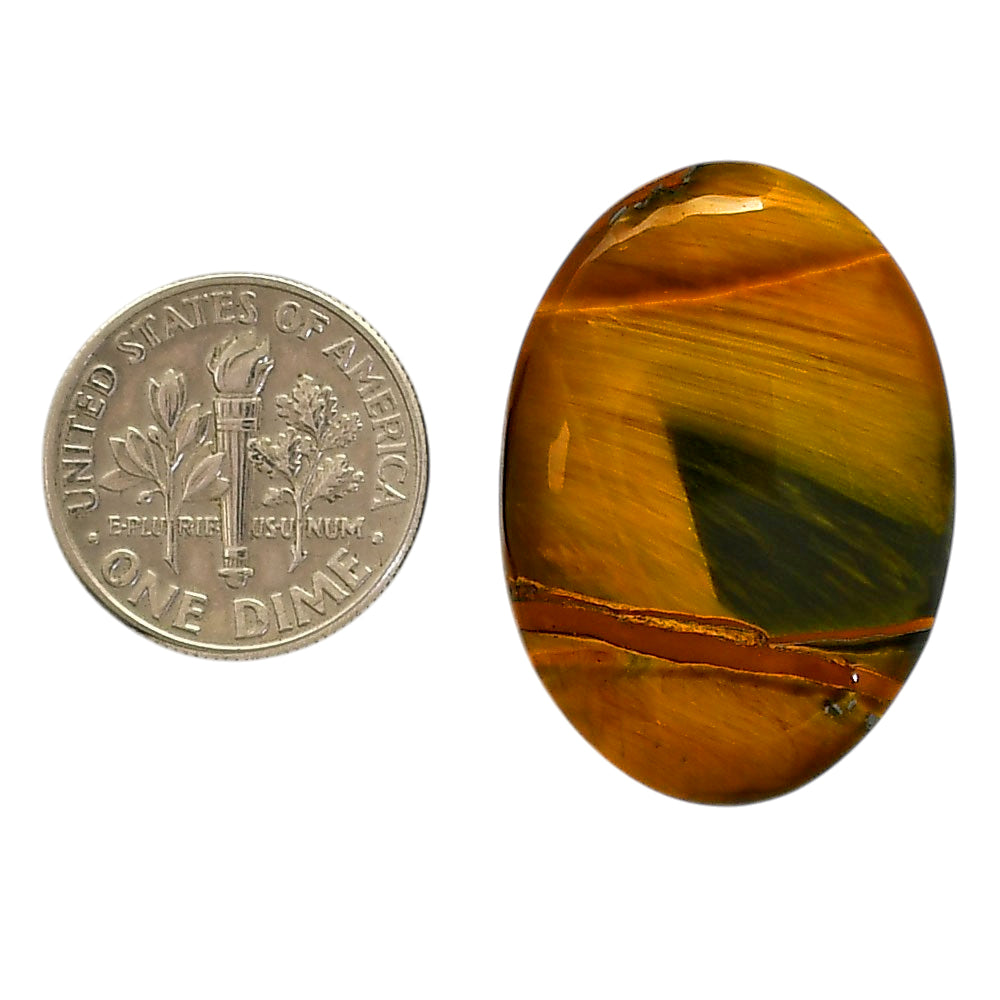 Blue Tiger Eye 21x29.55x5.5 mm Oval Shape Polished Gemstone LS17-05517