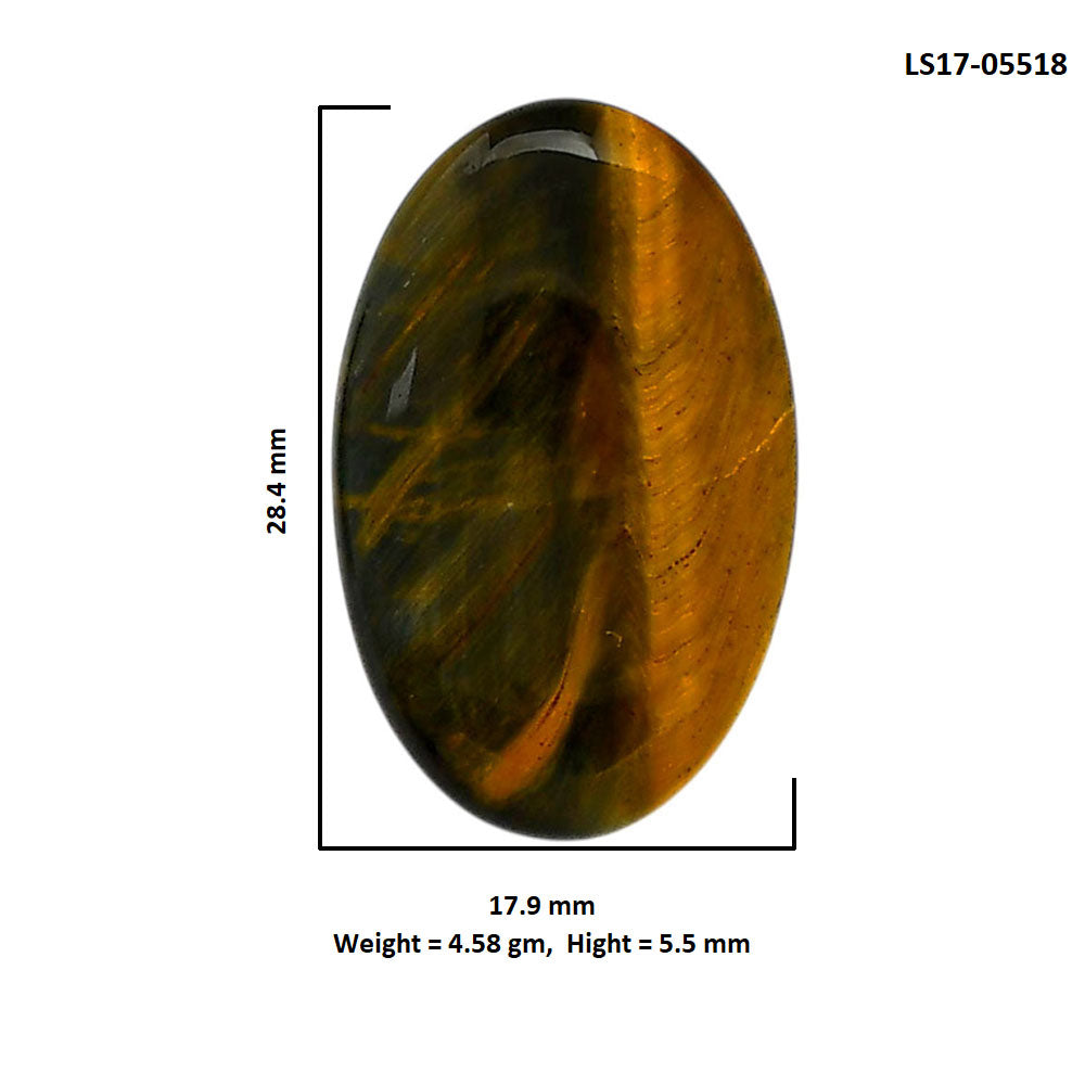 Blue Tiger Eye 17.9x28.4x5.5 mm Oval Shape Polished Gemstone LS17-05518