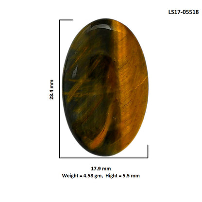 Blue Tiger Eye 17.9x28.4x5.5 mm Oval Shape Polished Gemstone LS17-05518