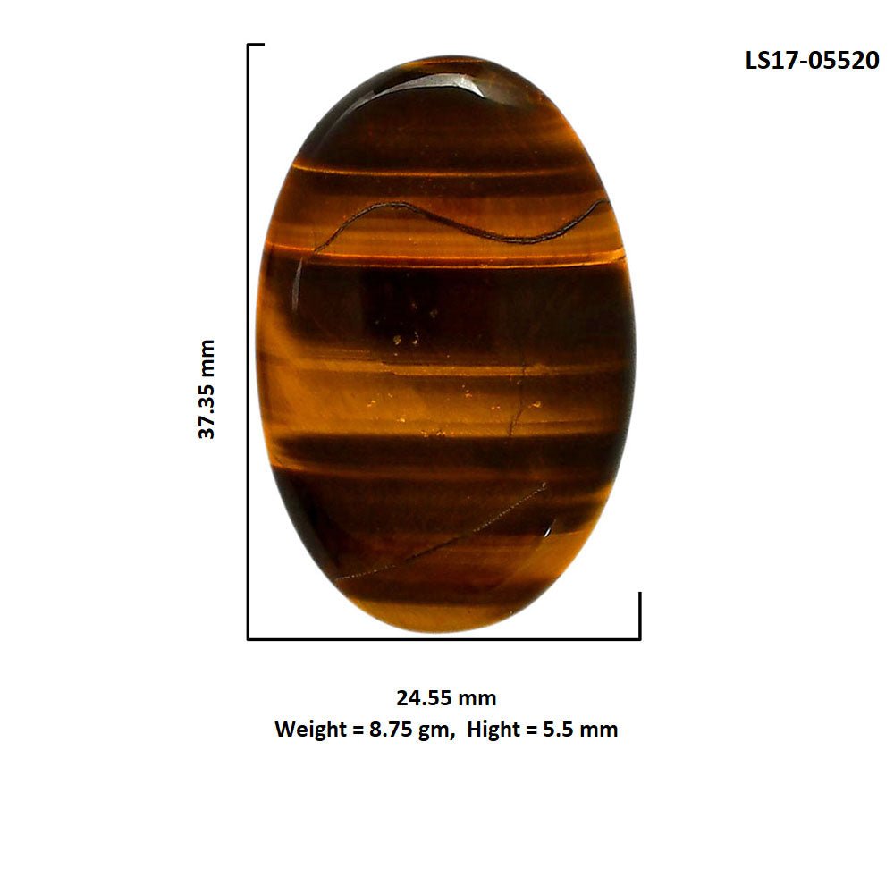 Blue Tiger Eye 24.55x37.35x5.5 mm Oval Shape Polished Gemstone LS17-05520