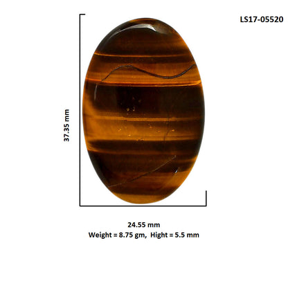 Blue Tiger Eye 24.55x37.35x5.5 mm Oval Shape Polished Gemstone LS17-05520