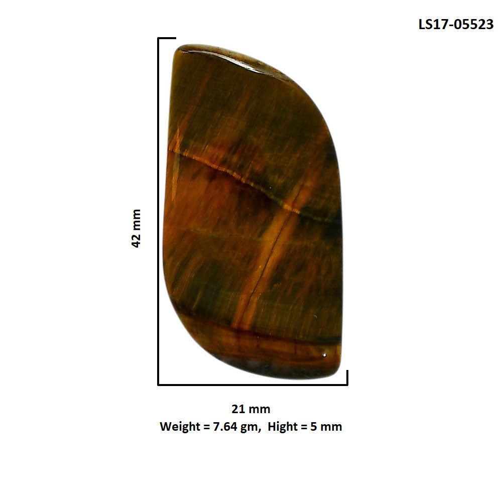 Blue Tiger Eye 21x42x5 mm Fancy Shape Polished Gemstone LS17-05523