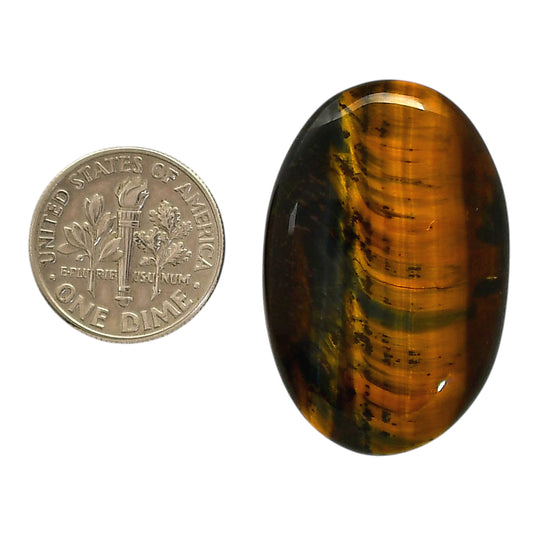 Blue Tiger Eye 22.3x33.9x5.8 mm Oval Shape Polished Gemstone LS17-05528