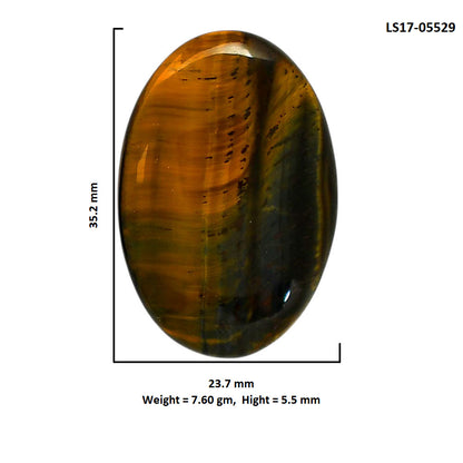 Blue Tiger Eye 23.7x35.2x5.5 mm Oval Shape Polished Gemstone LS17-05529
