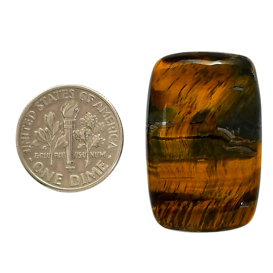 Blue Tiger Eye 19.2x29.85x6 mm Baguette Shape Polished Gemstone LS17-05530