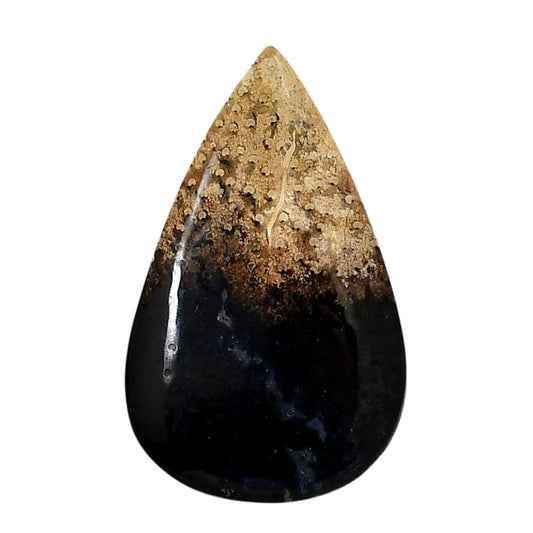 Root Plume Agate 25.3x41.25x5 mm Pear Shape Polished Gemstone LS18-05758