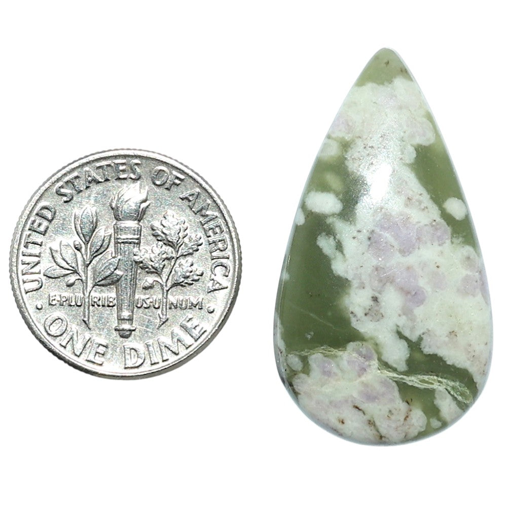 Peace Jade 17x30.7x4.8 mm Pear Shape Polished Gemstone LS19-08166