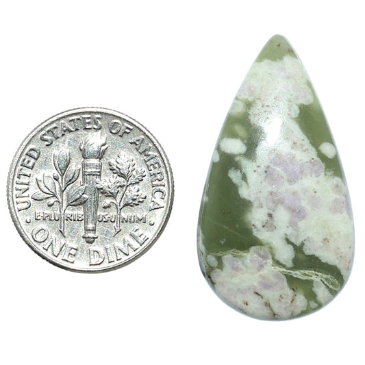 Peace Jade 17x30.7x4.8 mm Pear Shape Polished Gemstone LS19-08166