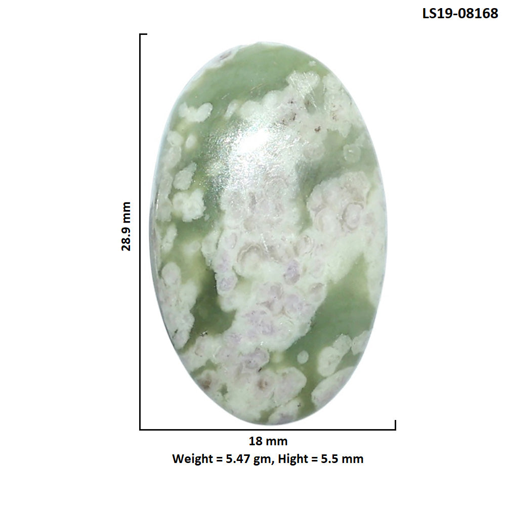 Peace Jade 18x28.9x5.5 mm Oval Shape Polished Gemstone LS19-08168