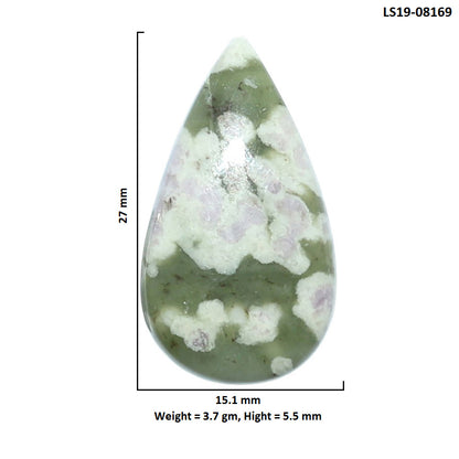 Peace Jade 15.1x27x5.5 mm Pear Shape Polished Gemstone LS19-08169