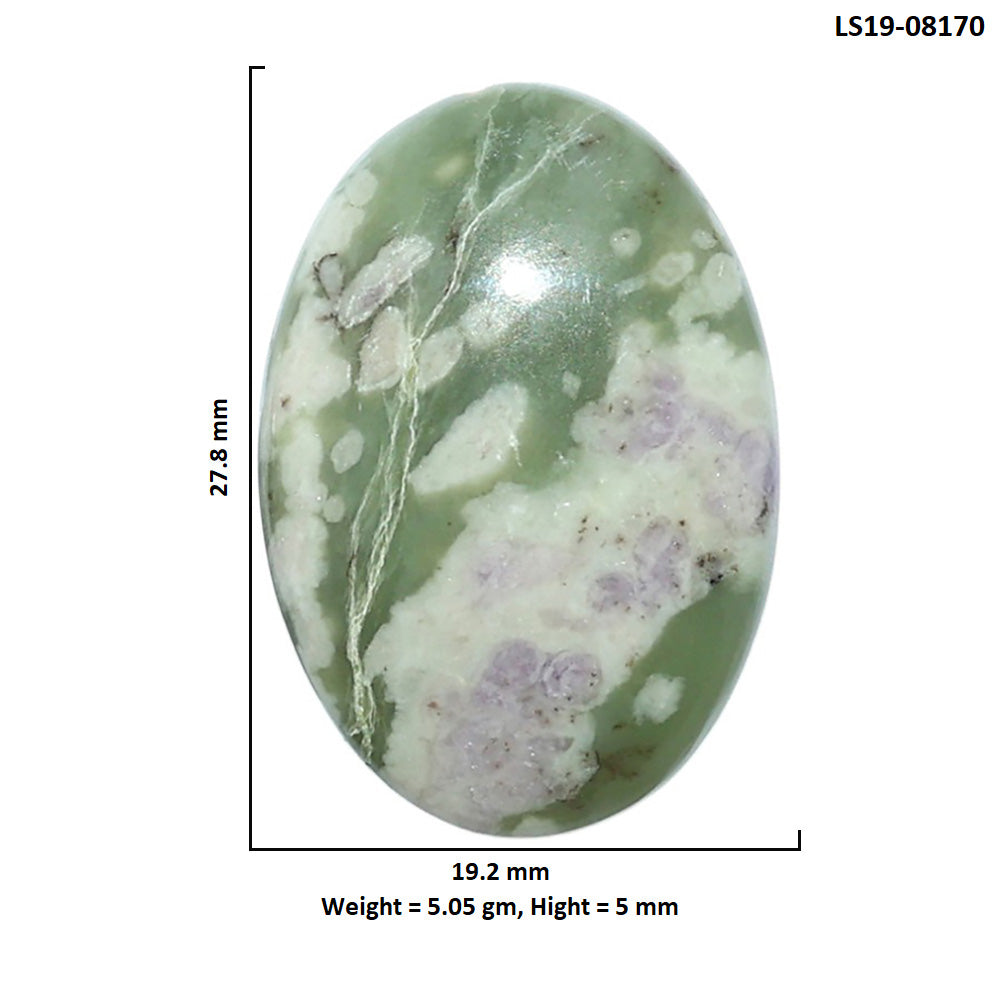 Peace Jade 19.2x27.8x5 mm Oval Shape Polished Gemstone LS19-08170