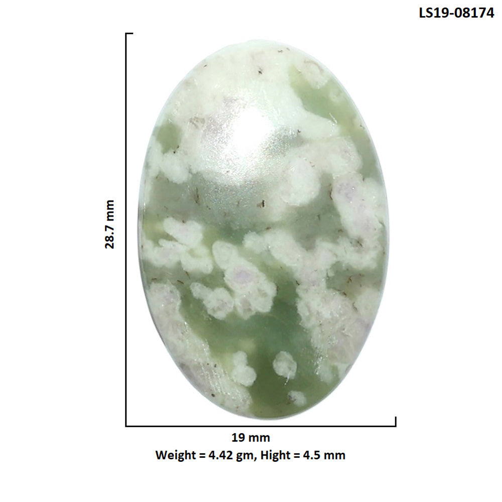 Peace Jade 19x28.7x4.5 mm Oval Shape Polished Gemstone LS19-08174