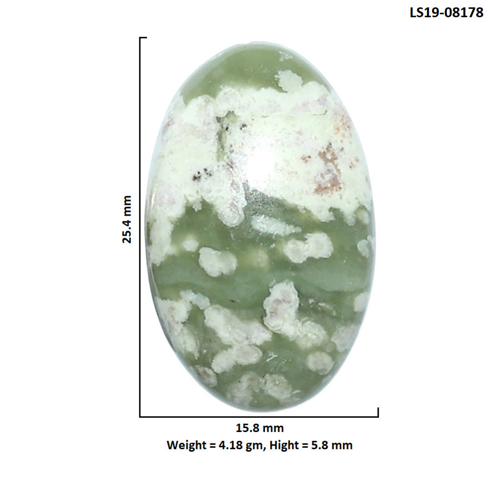 Peace Jade 15.8x25.4x5.8 mm Oval Shape Polished Gemstone LS19-08178