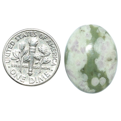 Peace Jade 16.5x21.45x5.5 mm Oval Shape Polished Gemstone LS19-08179