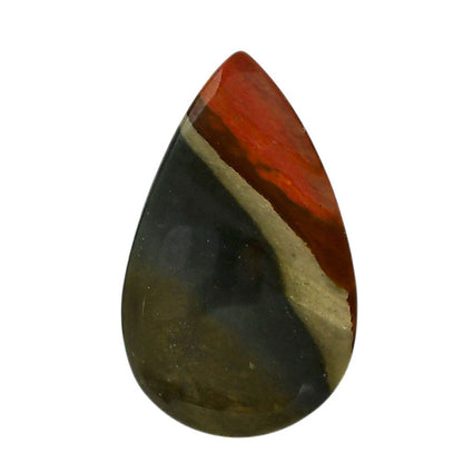 Polygram Jasper 21x34.25x5.3 mm Pear Shape Polished Gemstone LS20-05668