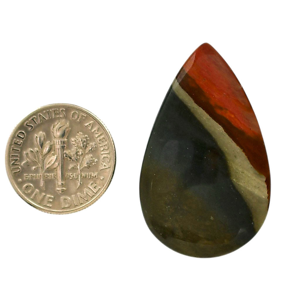 Polygram Jasper 21x34.25x5.3 mm Pear Shape Polished Gemstone LS20-05668