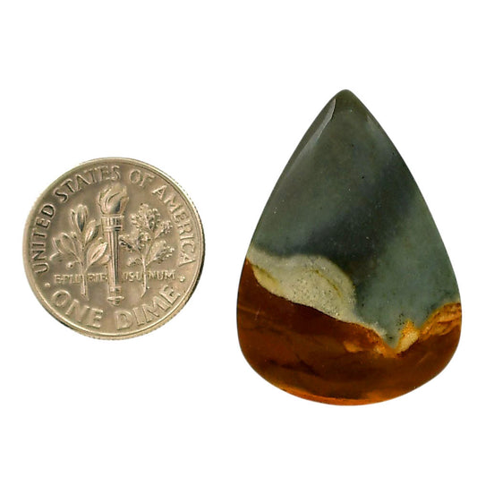 Polygram Jasper 21.85x30.55x5.5 mm Pear Shape Polished Gemstone LS20-05672