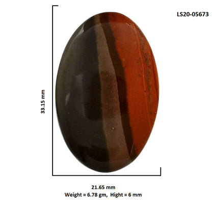 Polygram Jasper 21.65x33.15x6 mm Oval Shape Polished Gemstone LS20-05673