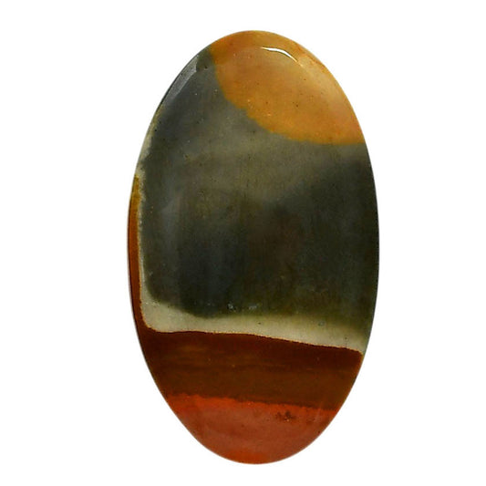 Polygram Jasper 21.4x36.35x5 mm Oval Shape Polished Gemstone LS20-05678
